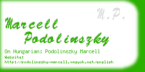 marcell podolinszky business card